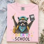 Back to School Raccoon Comfort Colors Shirt, Funny Student Graphic Tee, Cute Teacher Shirt, First Day of School Gift
