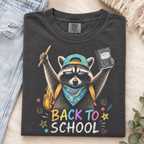 Back to School Raccoon Comfort Colors Shirt, Funny Student Graphic Tee, Cute Teacher Shirt, First Day of School Gift