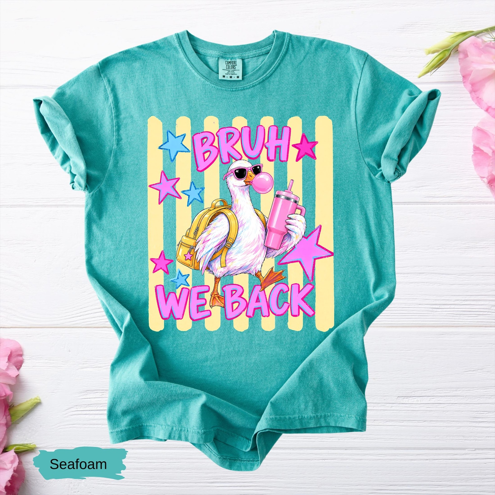 Comfort Colors Bruh We’re Back Shirt – Funny Goose Back to School Teacher Tee, First Day of School Gift