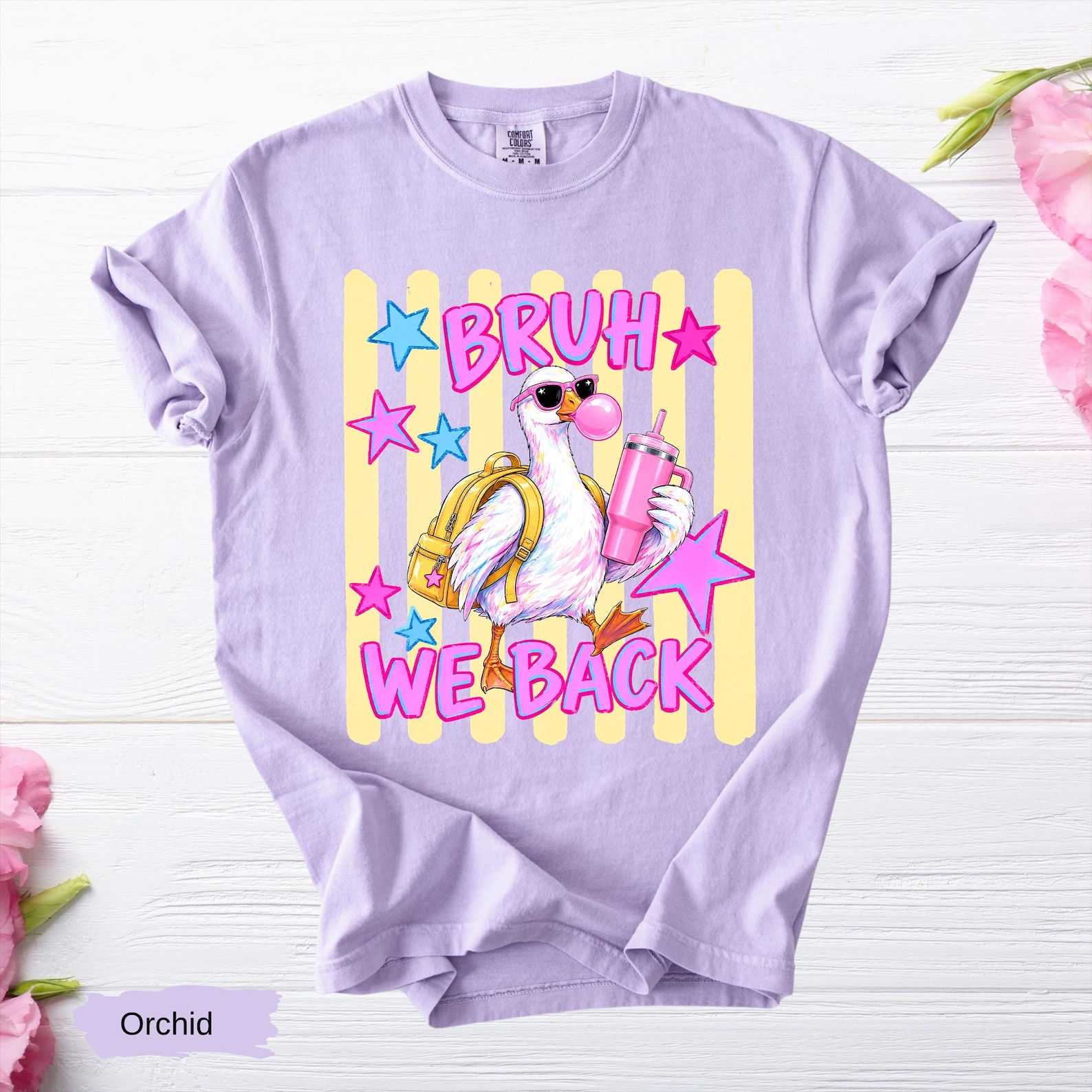 Comfort Colors Bruh We’re Back Shirt – Funny Goose Back to School Teacher Tee, First Day of School Gift