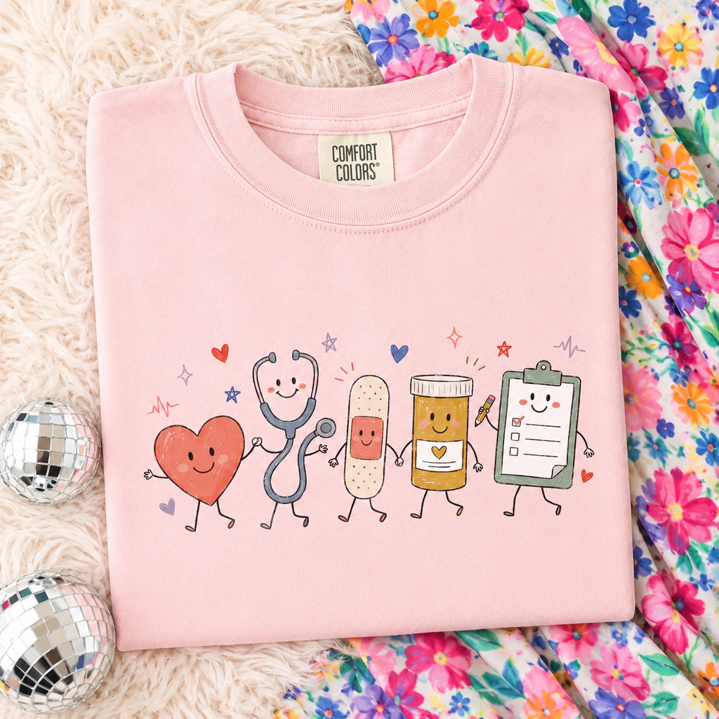 Cute Nurse Comfort Colors Shirt, Funny Medical Graphic Tee, Healthcare Worker Gift, Nurse Appreciation T-Shirt