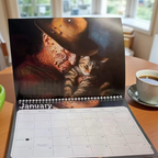 Horror Movie Cats 2026 Wall Calendar: Spooky Gift