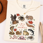 Love the Unloved Comfort Colors Shirt, Cute Weird Animal Graphic Tee, Biology Teacher Gift, Bug and Reptile Lover T-Shirt