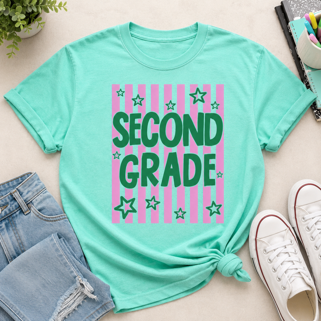 Second Grade Comfort Colors Shirt, 2nd Grade Teacher Back to School Tee, Matching Student and Teacher T-Shirt