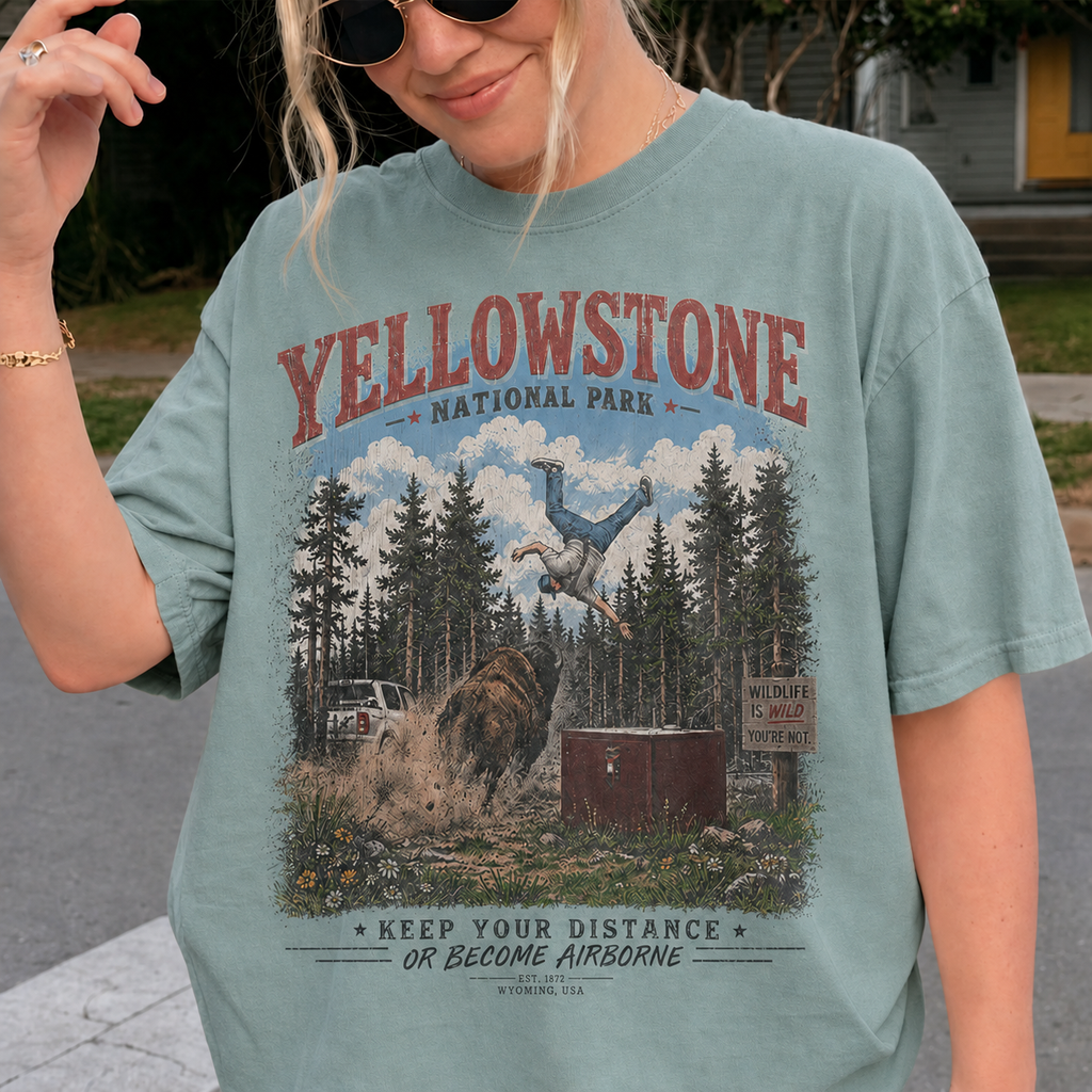 Yellowstone Do Not Pet the Fluffy Cows Comfort Colors Shirt, Funny Bison National Park Tee, Wildlife Lover Gift