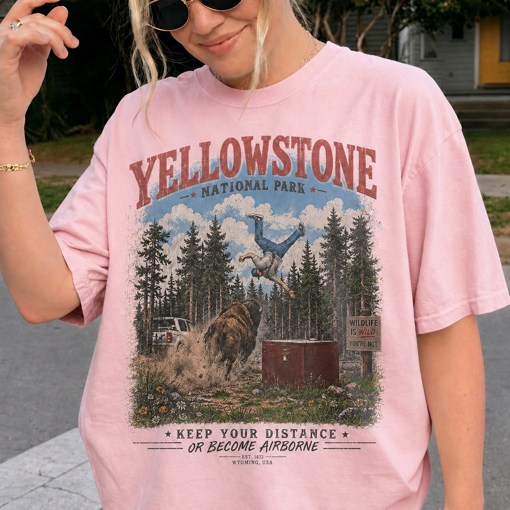 Yellowstone Do Not Pet the Fluffy Cows Comfort Colors Shirt, Funny Bison National Park Tee, Wildlife Lover Gift